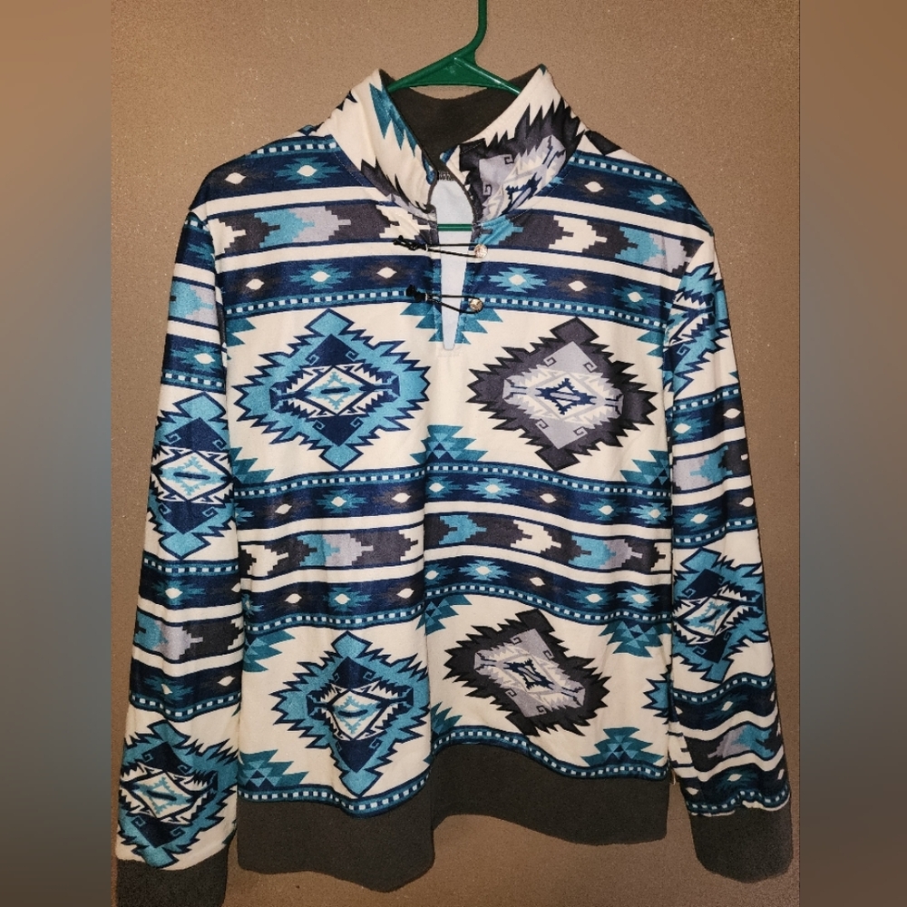 Aztec Patterned Pullover Sweater